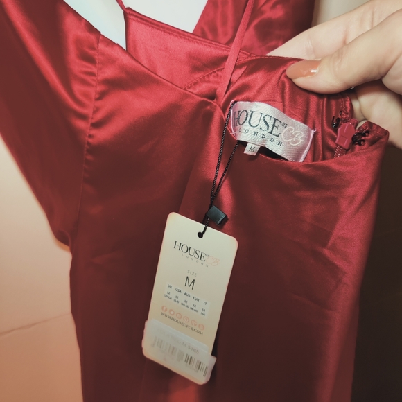 House Of CB Strappy Draped Lola Mini Dress Medium - Picture 9 of 13